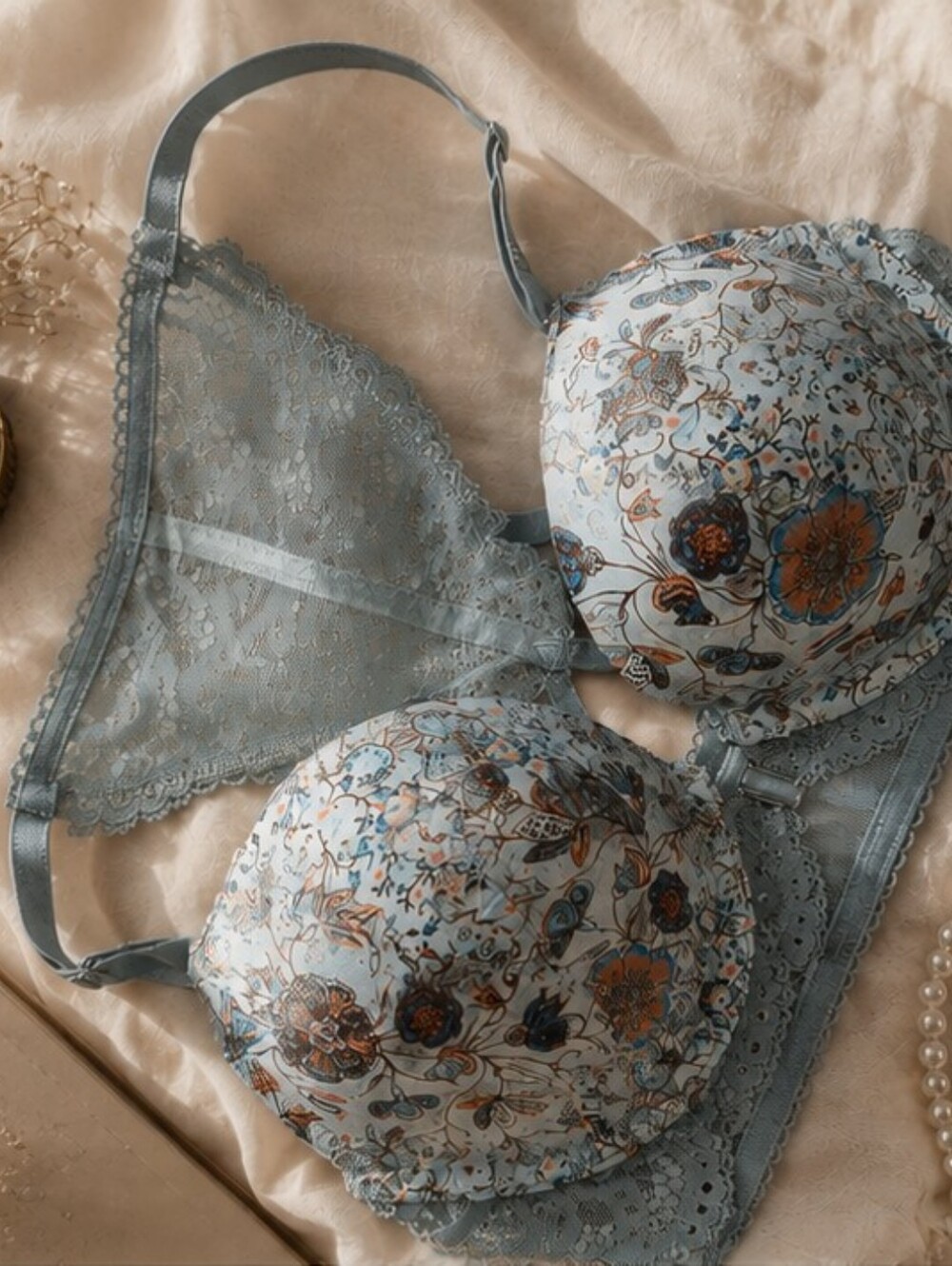 Victoria's Secret Dream Angels Push-up Front Closure Floral Sage | 34C